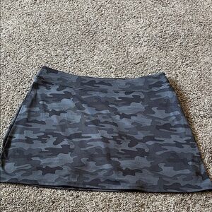 Soybu Gray Camouflage Mini Skort